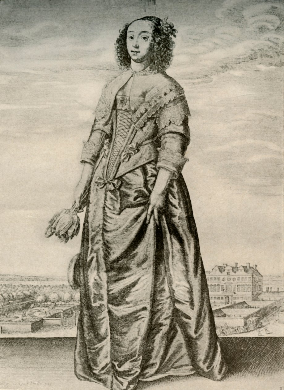 Frühling - Modisches Innenkleid einer englischen Dame, Regierungszeit von Charles I, ca. 1620-1640, 1937 von Unbekannt
