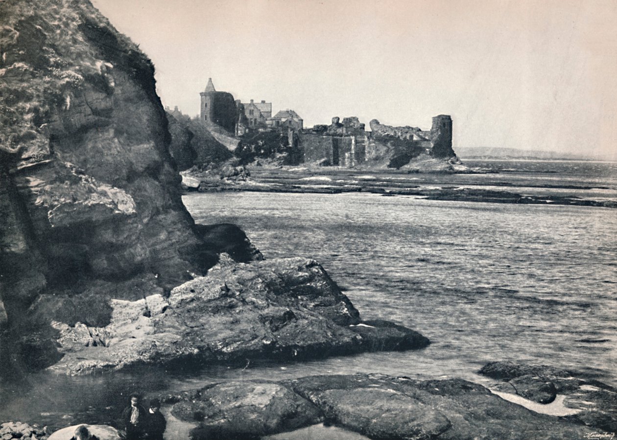 St. Andrews - Die Burg, vom Südosten gesehen, 1895 von Unbekannt