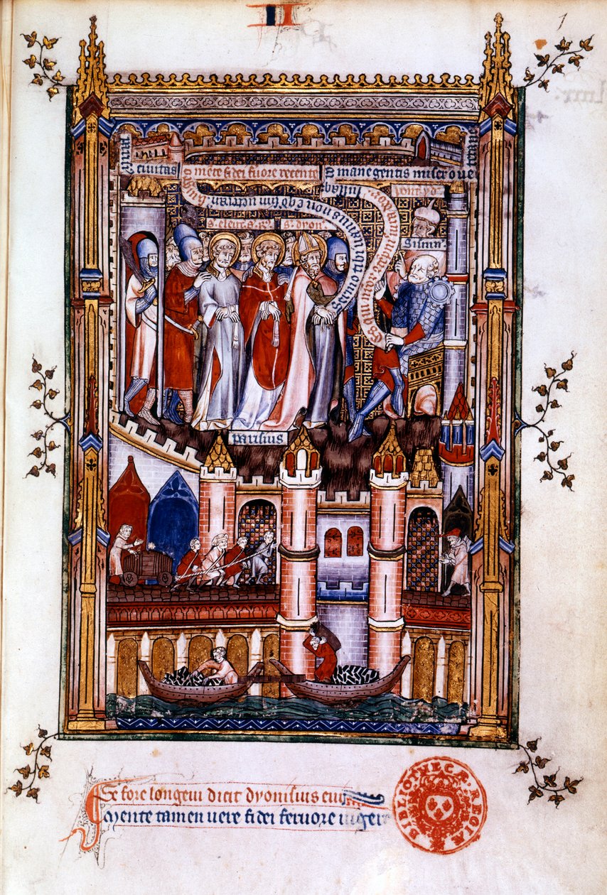 St. Denis vor Sisinnius, 1317 von Unbekannt