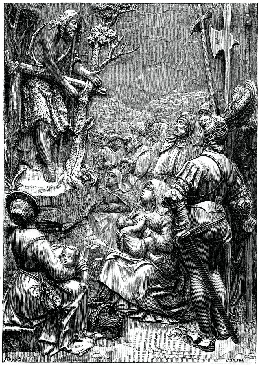 Johannes der Täufer predigt in der Wüste, 16. Jahrhundert, 1870 von Unbekannt