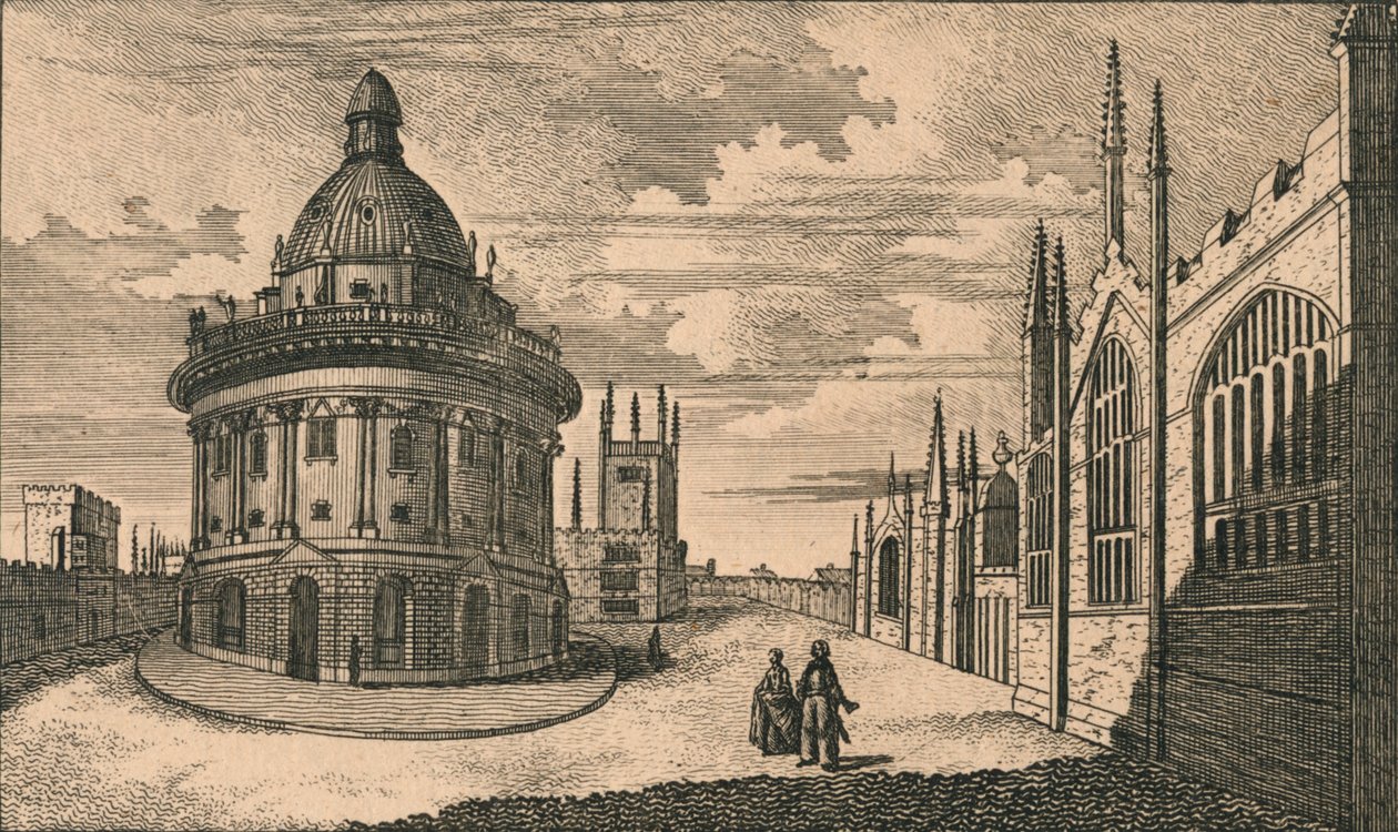 St. Marys Kirche & Radcliffe Bibliothek in Oxford, 18. Jahrhundert von Unbekannt