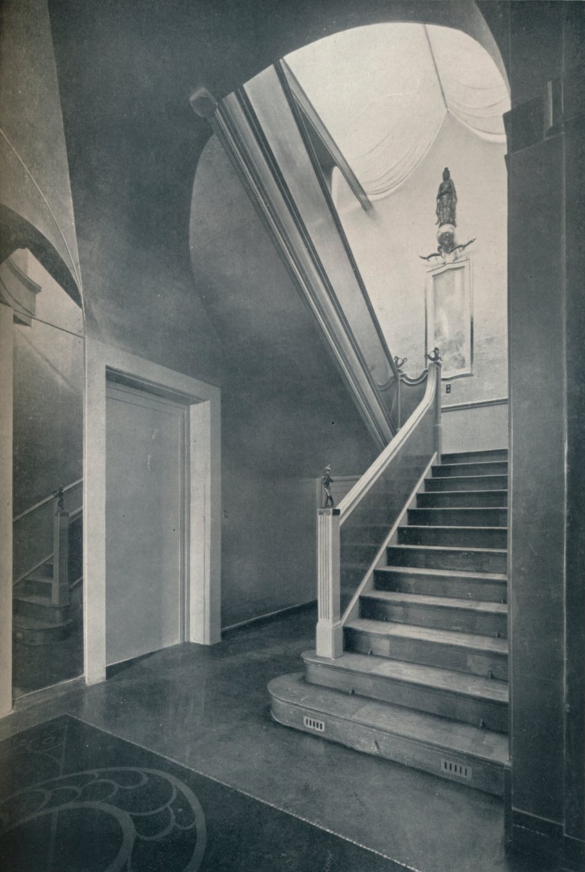 Treppe und Halle von Finella vom Architekten Raymond McGrath 1903-1977, 1930 von Unbekannt