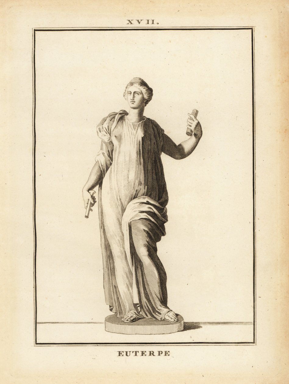 Statue der Euterpe, Muse der Musik in der griechischen Mythologie von Unbekannt