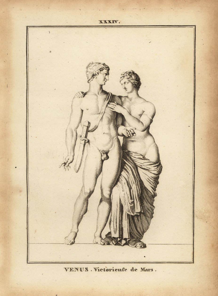 Statue der Venus Victrix mit Mars, römische Götter der Liebe und des Krieges von Unbekannt