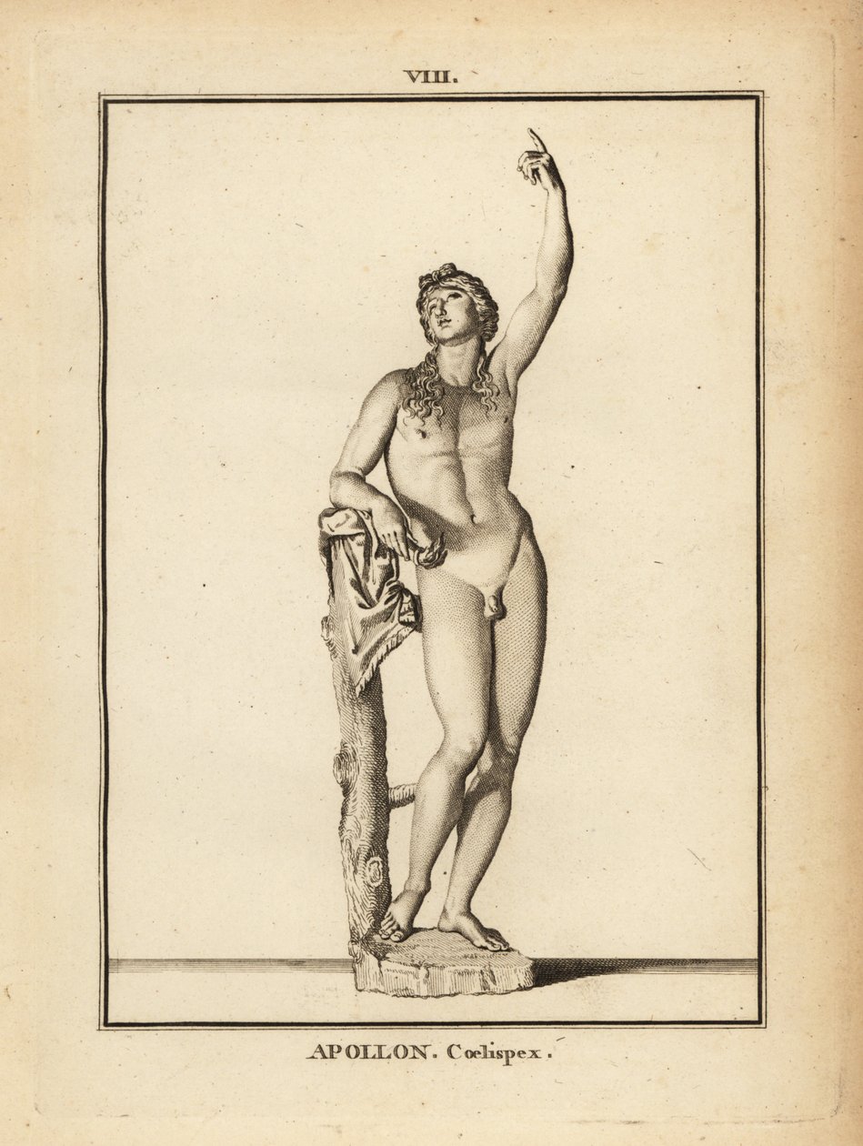 Statue des römischen Gottes Apollo Coelispex, in den Himmel schauend von Unbekannt