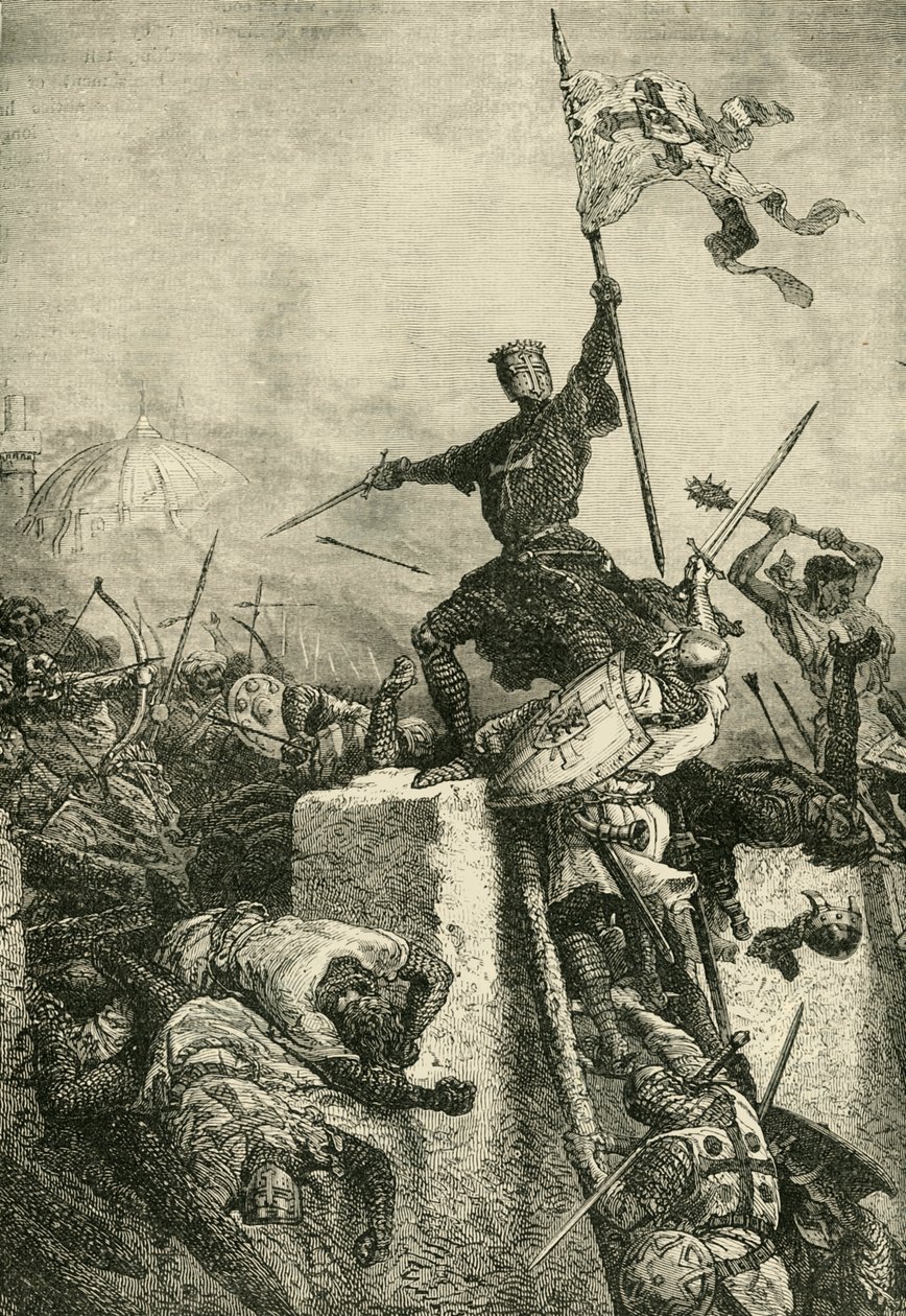 Sturm auf Konstantinopel durch Balduin, Graf von Flandern, 1204, 1890 von Unbekannt