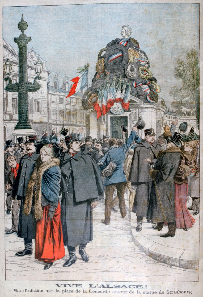 Straßburg-Statue, Place de la Concorde, Paris, 1904 von Unbekannt