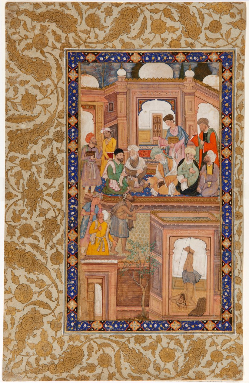 Sufi-Treffen. Miniatur aus Nafahat al-Uns Breaths of Fellowship von Jami von Unbekannt