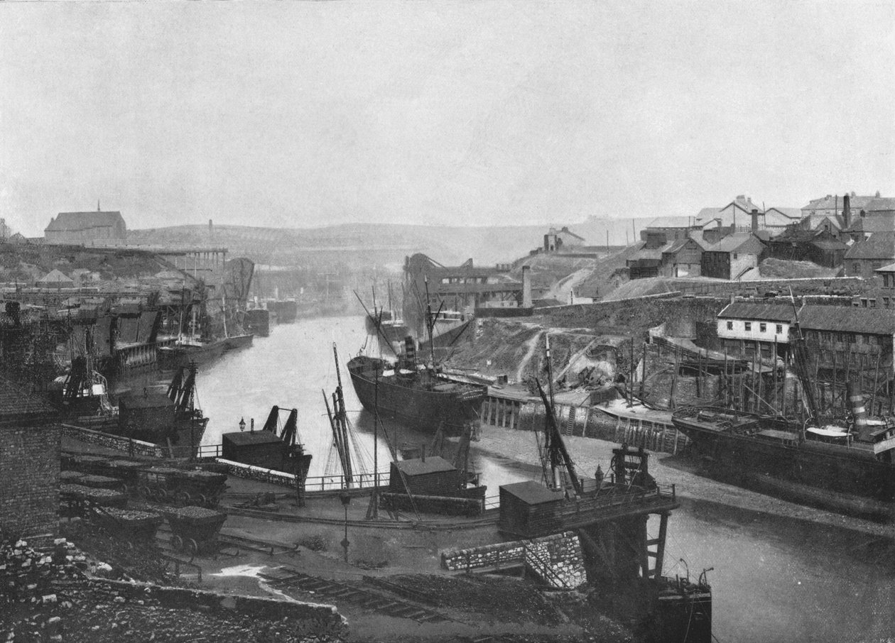 Sunderland - Blick auf den Fluss von der Brücke, 1895 von Unbekannt