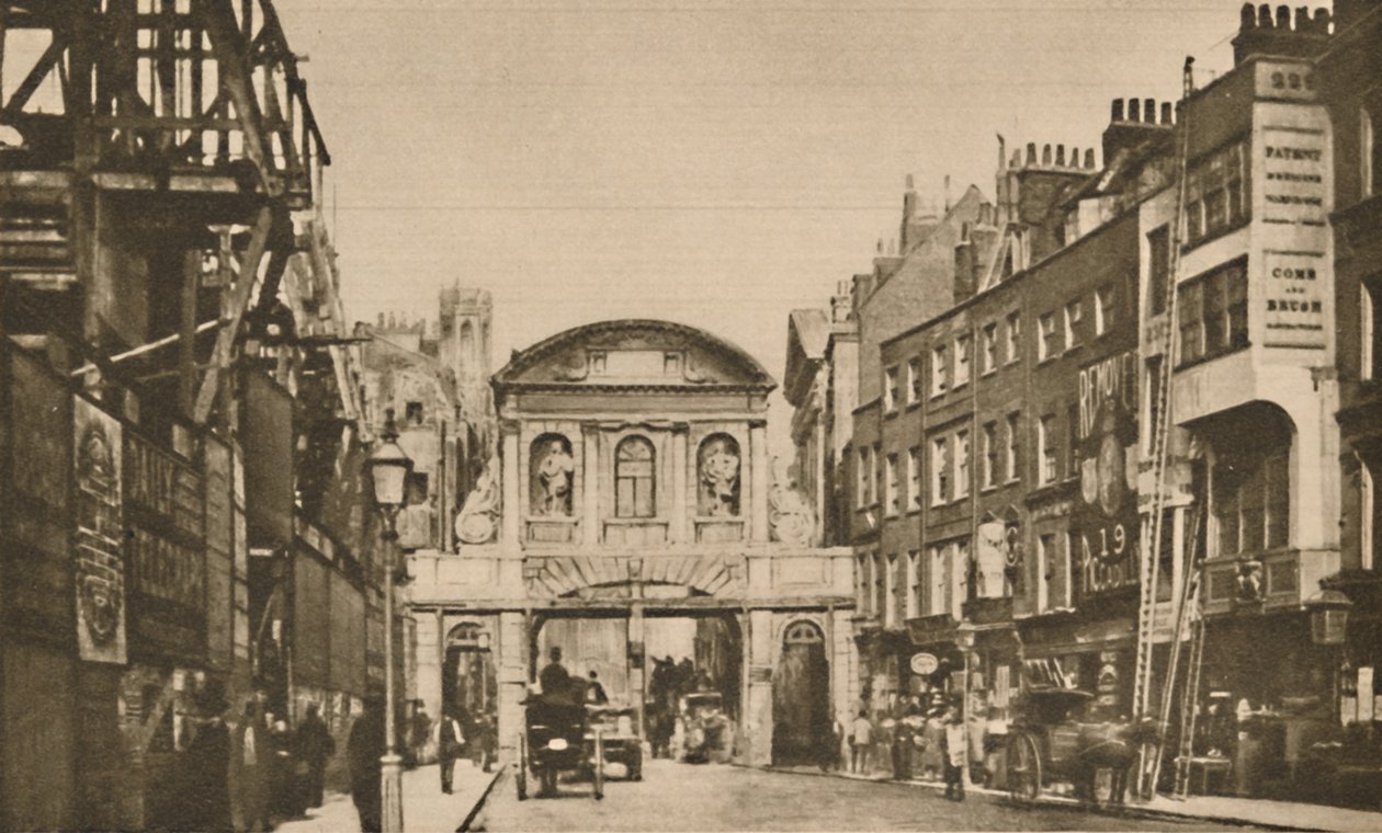 Temple Bar: Die Stadtgrenze im Strand im Jahr 1878, ca. 1935 von Unbekannt
