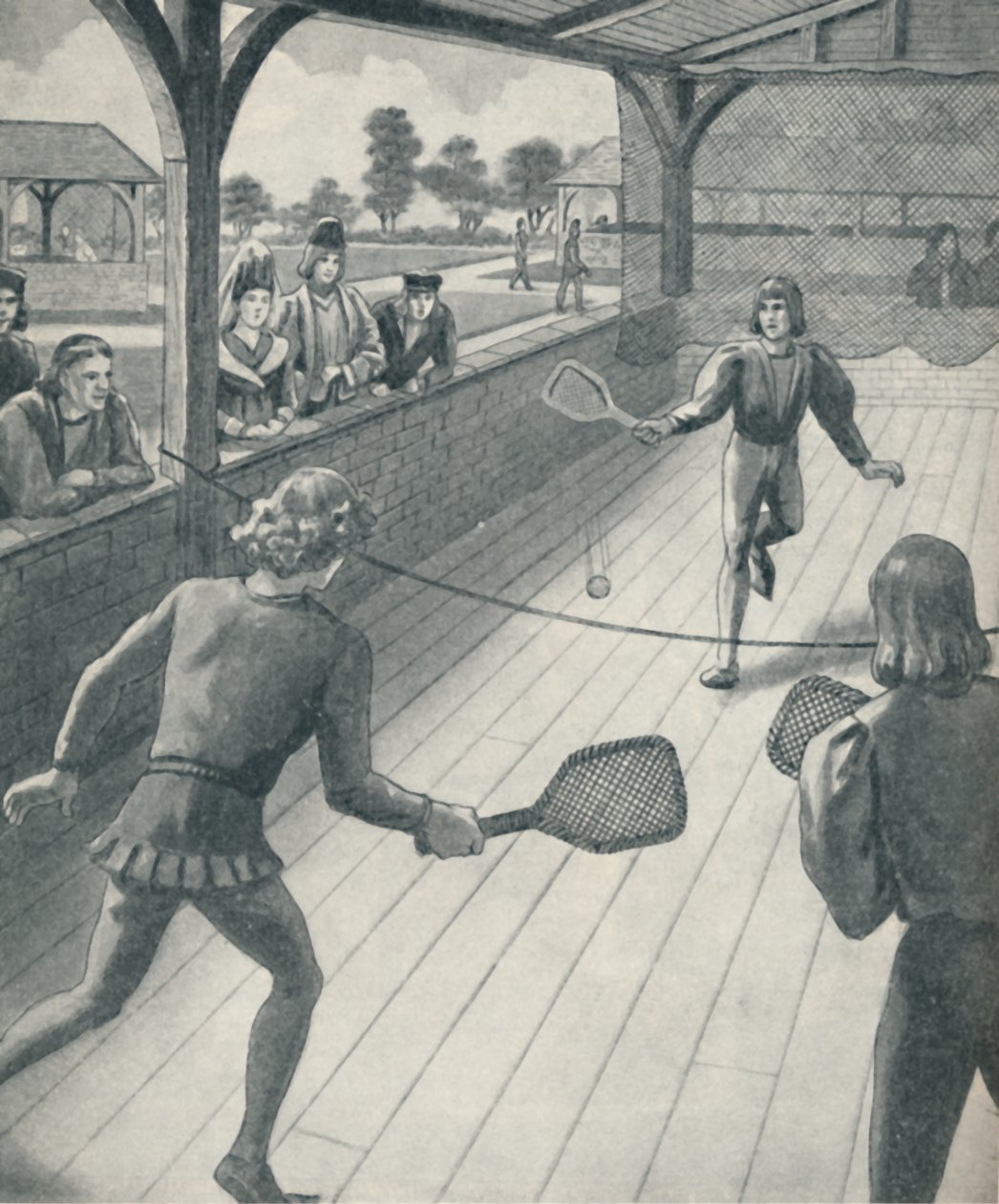 Tennis in den Tagen der Tudors, ca. 1934 von Unbekannt