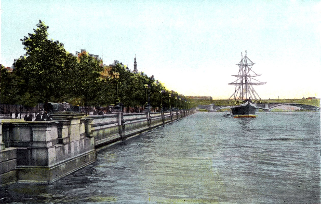 Thames Embankment, London, 20. Jahrhundert von Unbekannt