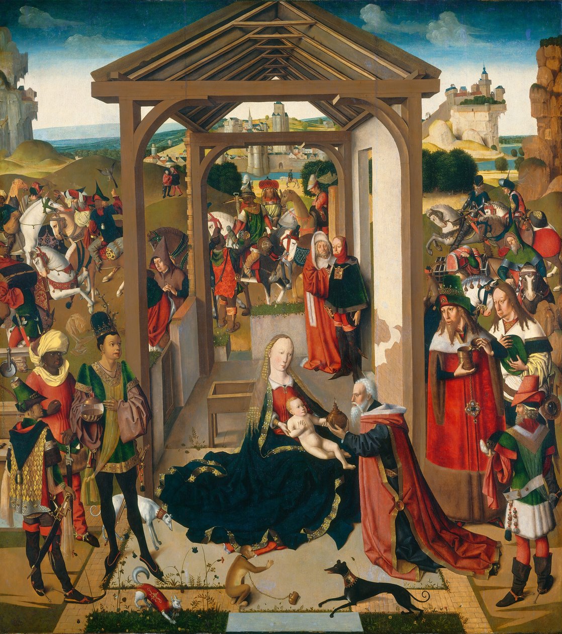 Die Anbetung der Heiligen Drei Könige, viertes Viertel des 15. Jahrhunderts von Unbekannt