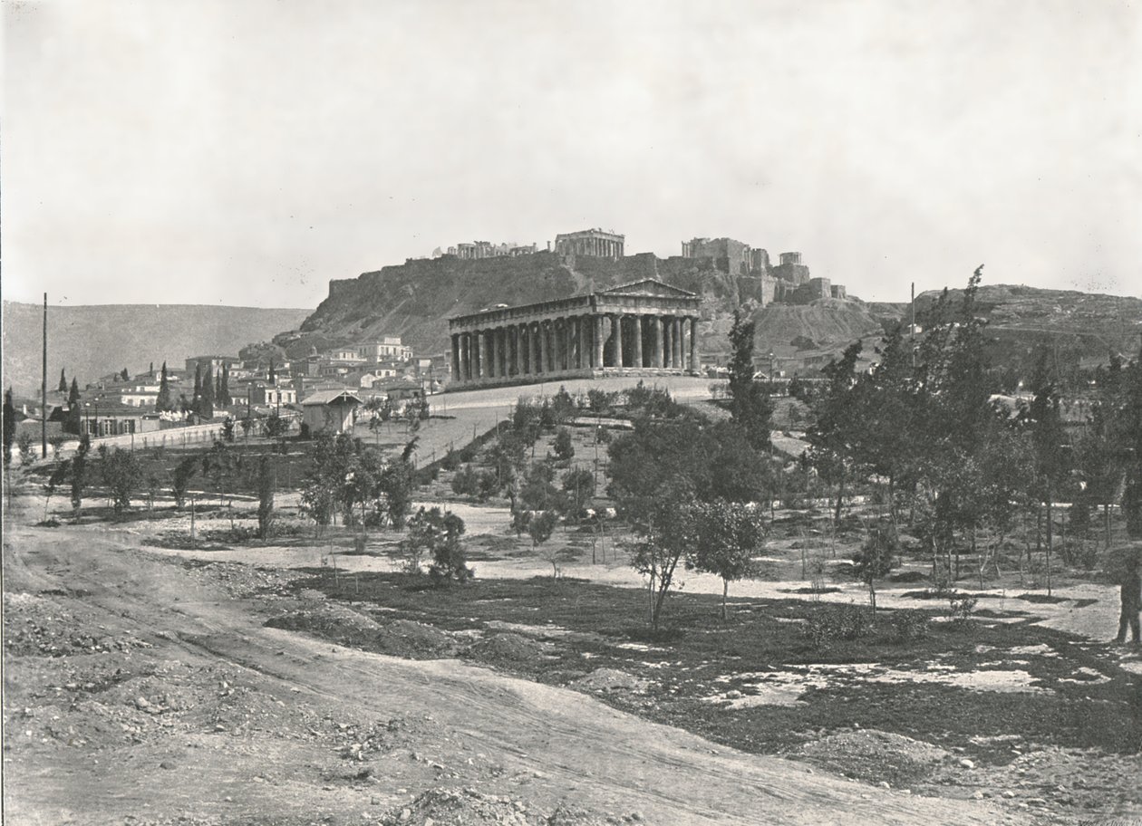 Die Agora und Akropolis, Athen, Griechenland, 1895 von Unbekannt