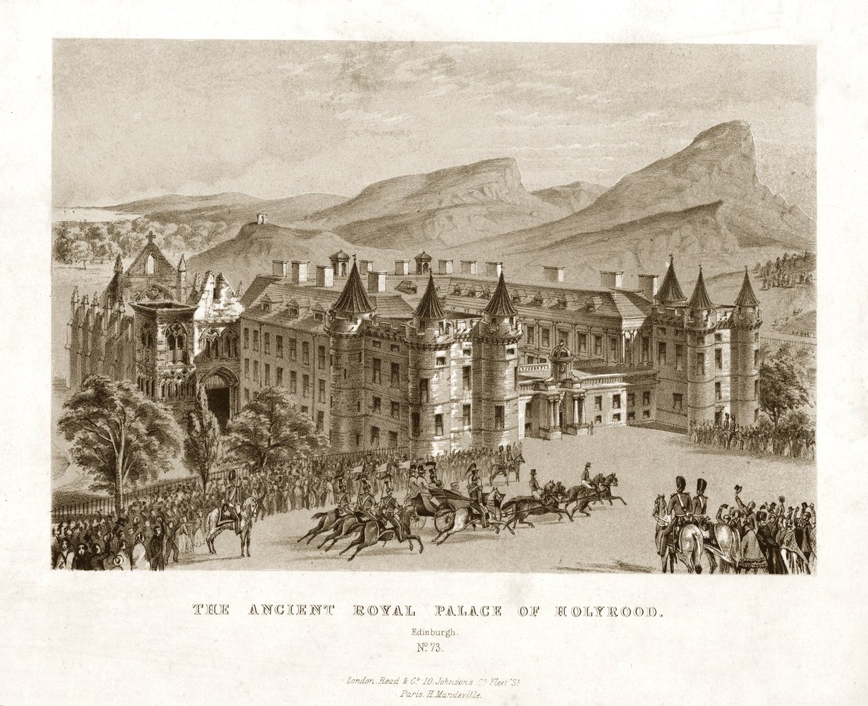 Der Alte Königspalast von Holyrood. Edinburgh, Mitte des 19. Jahrhunderts von Unbekannt