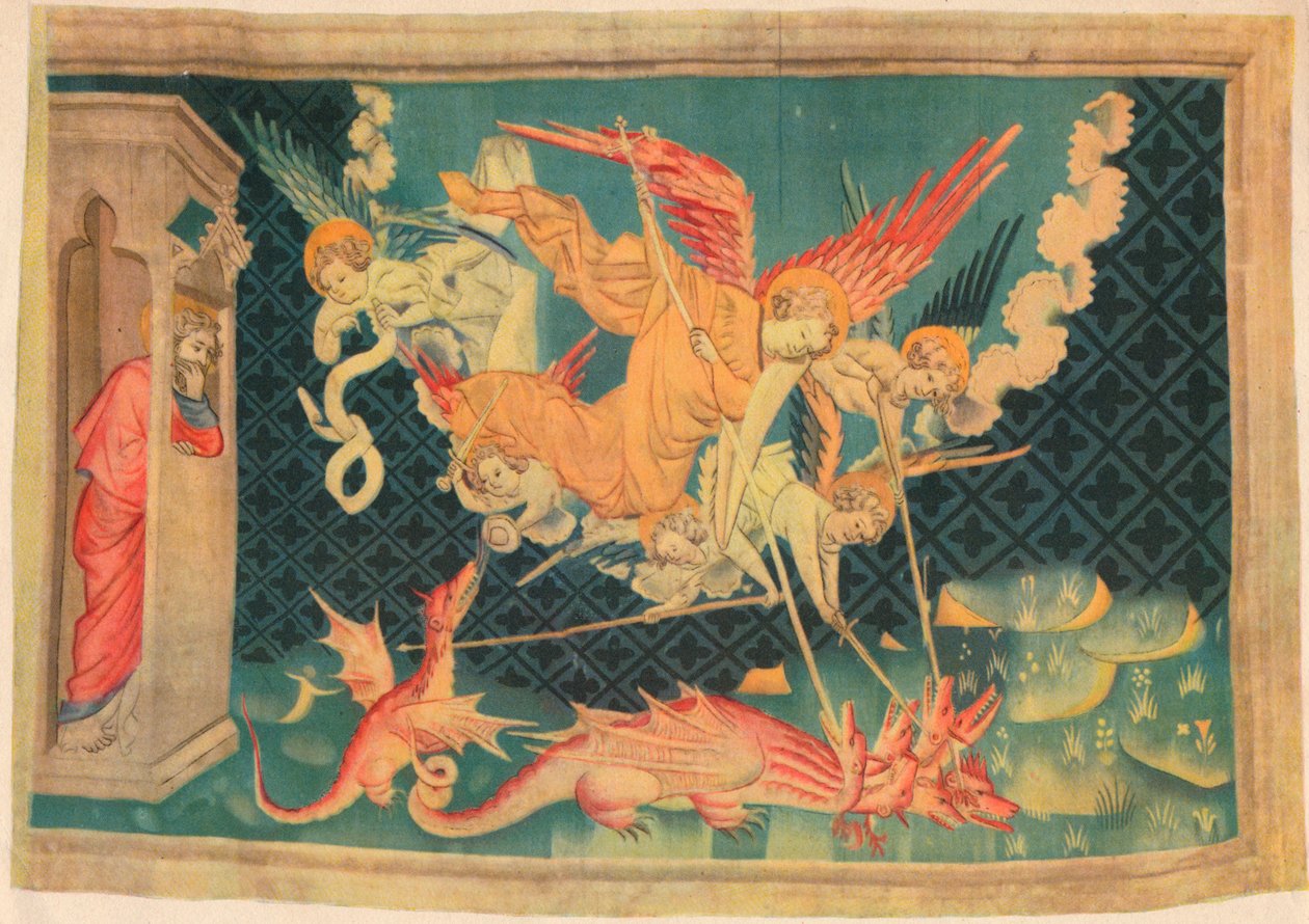 Die Apokalypse. St. Michael und seine Helfer überwinden den Drachen von Unbekannt