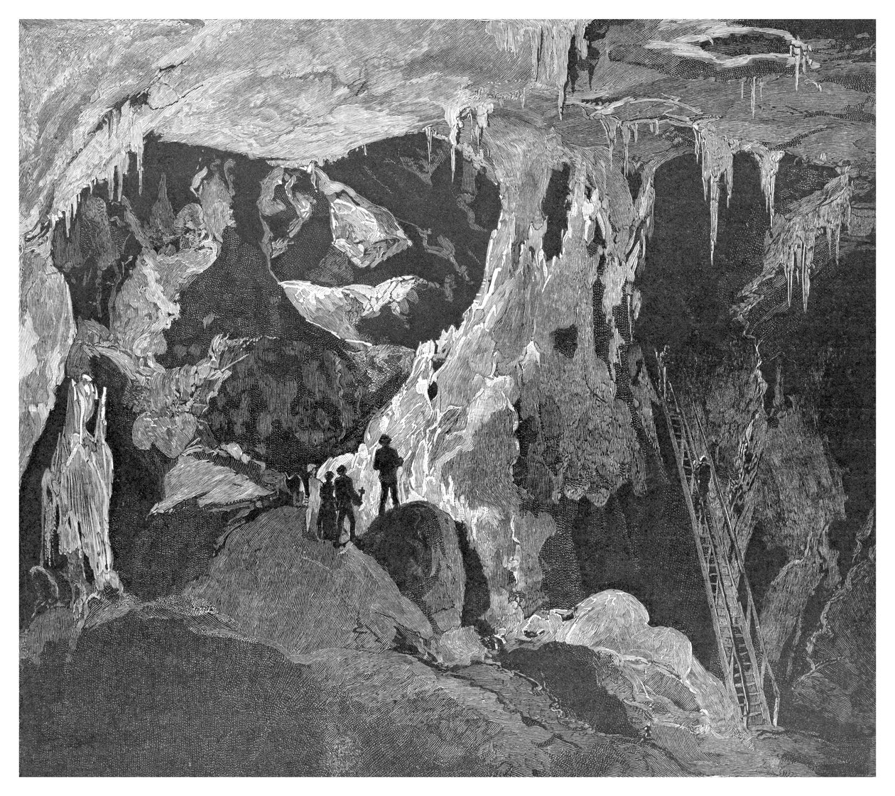 Die Arch-Höhle nach Norden blickend, Jenolan-Höhlen, New South Wales, Australien von Unbekannt