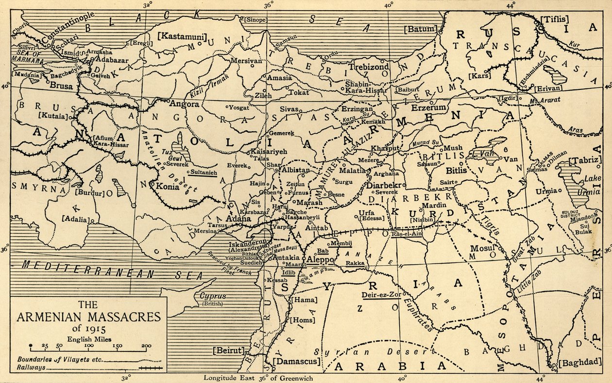Die armenischen Massaker von 1915, Erster Weltkrieg, ca. 1920 von Unbekannt