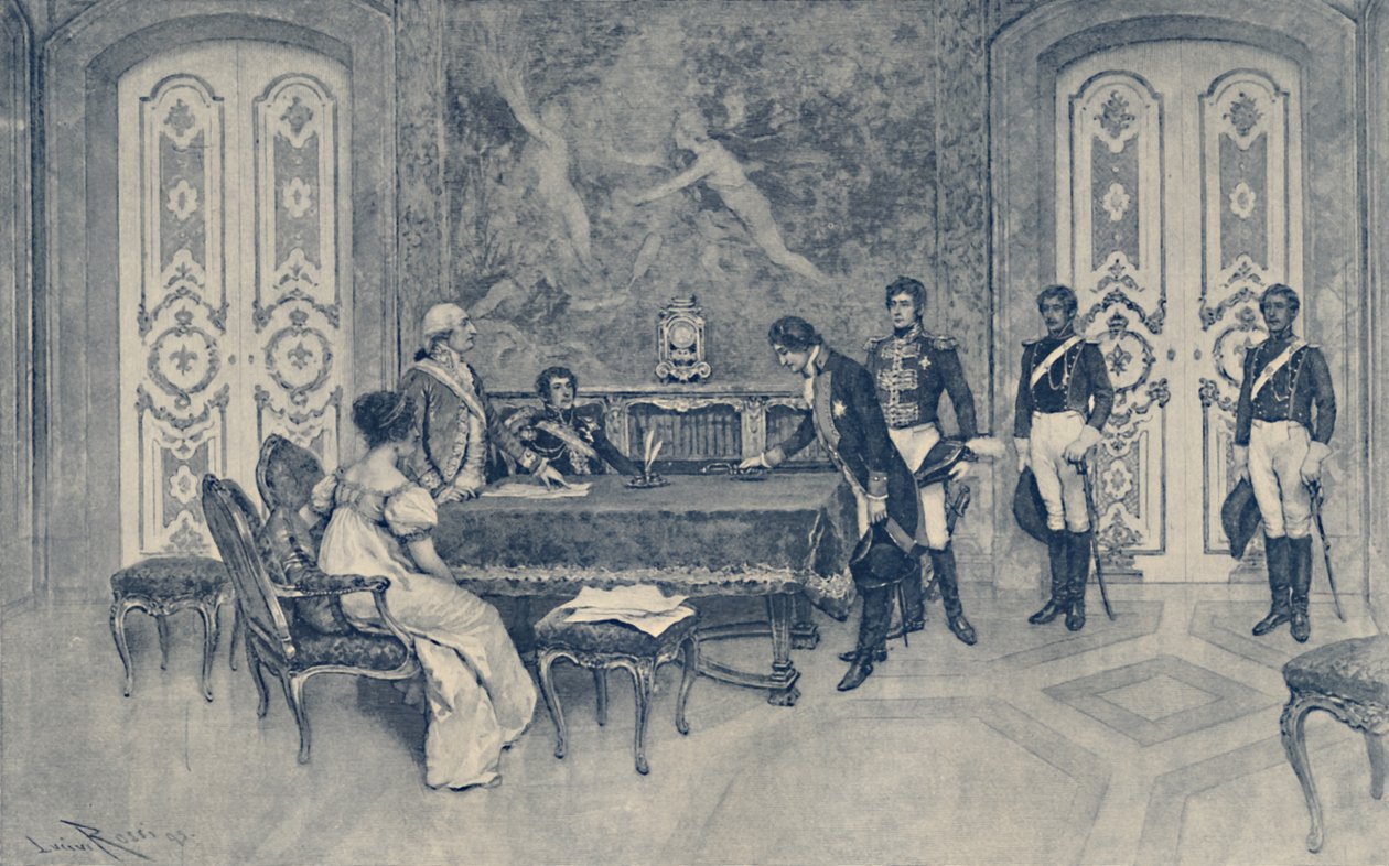 Die Verhaftung von Ferdinand, 1807, 1896 von Unbekannt