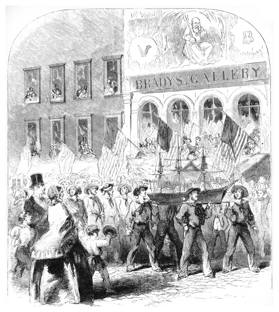 Das Atlantische Telegraphenkabel, Parade, ca. 1858 von Unbekannt