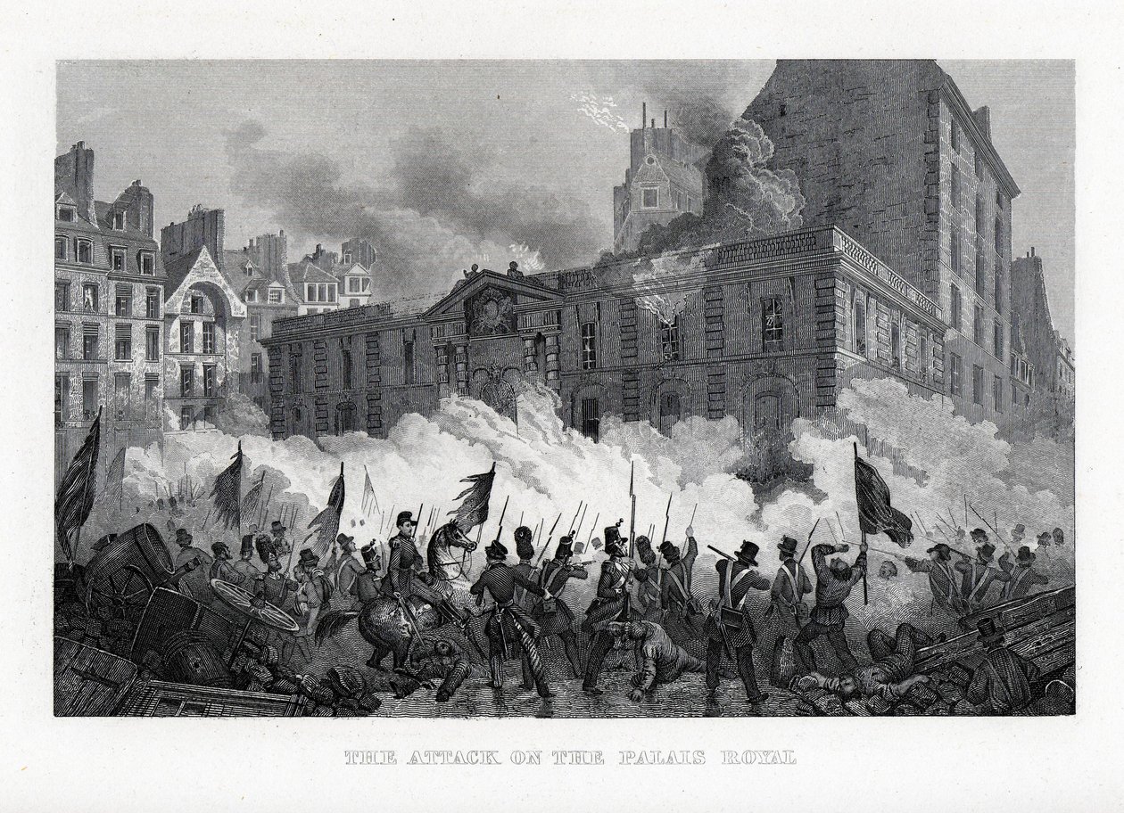 Der Angriff auf den Palast Royal, 1882 von Unbekannt