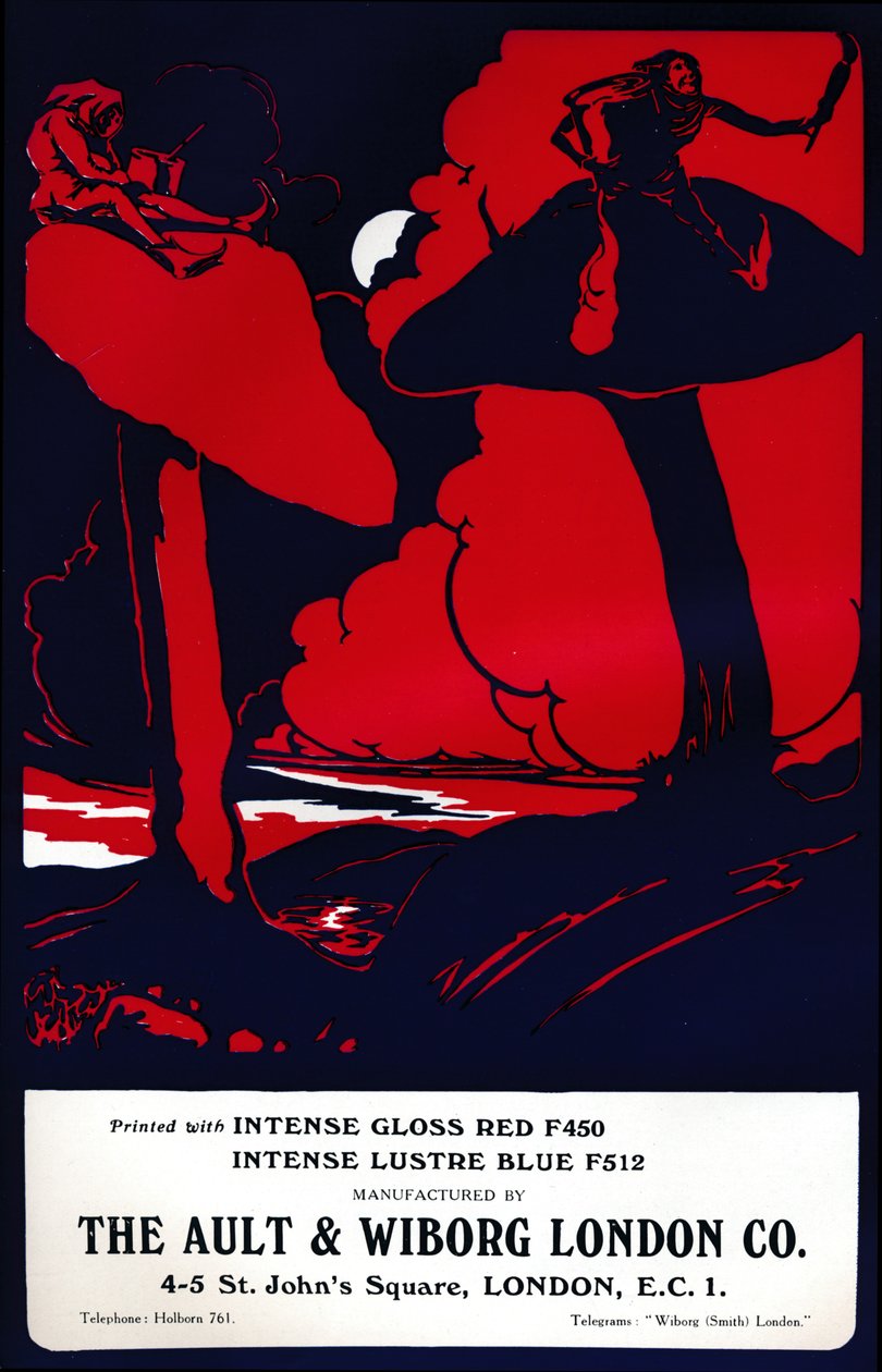 Werbung der Ault & Wiborg London Co., 1919 von Unbekannt