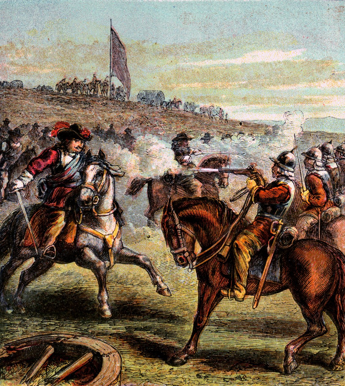 Die Schlacht von Naseby, 1645, ca. 1850 von Unbekannt