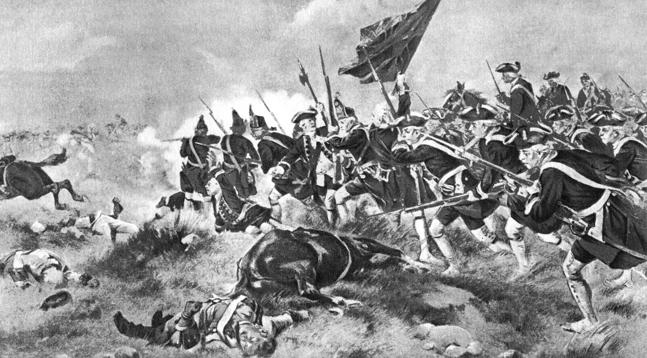 Die Schlacht bei Dettingen, 16. Juni 1743, 1910 von Unbekannt