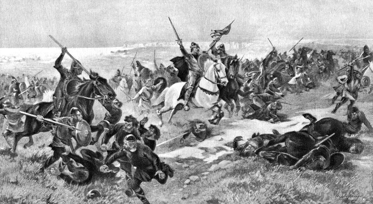 Die Schlacht von Hastings, 14. Oktober 1066, 1910 von Unbekannt