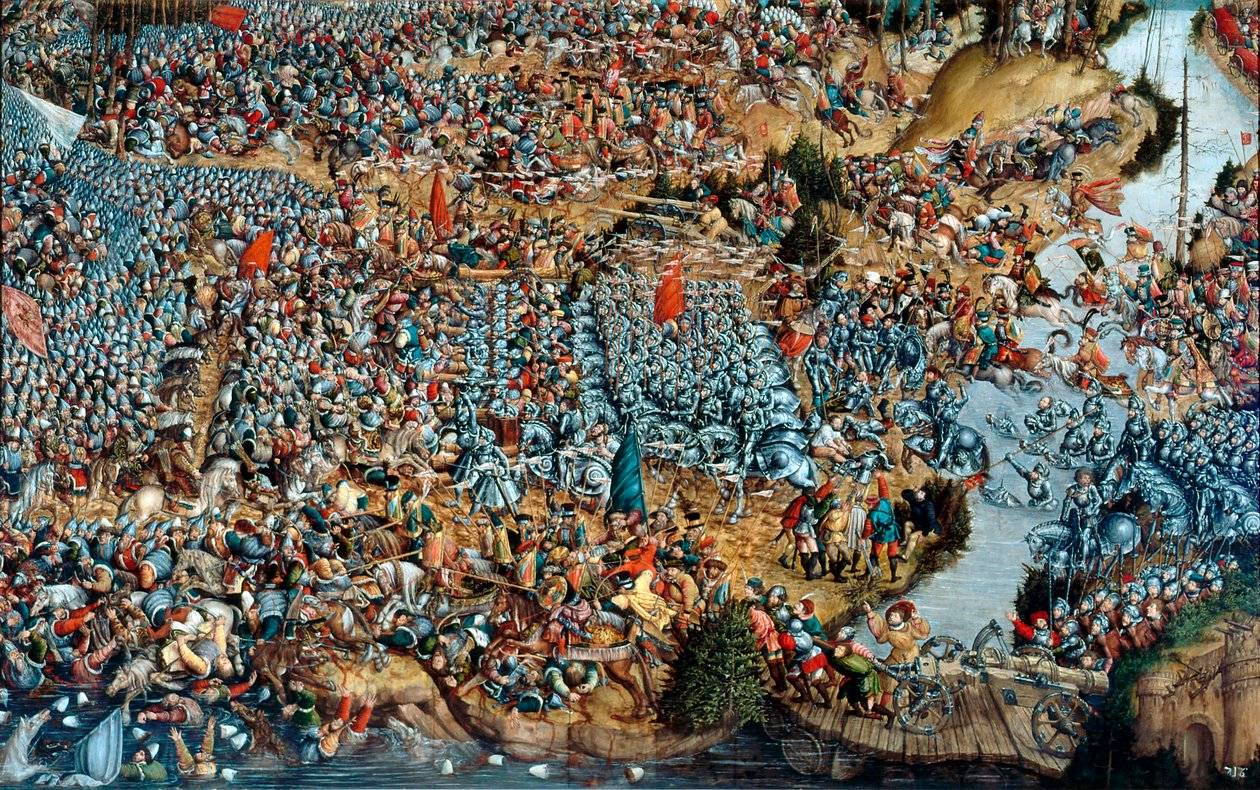 Die Schlacht von Orscha, 1514 zwischen 1524 und 1530 von Unbekannt