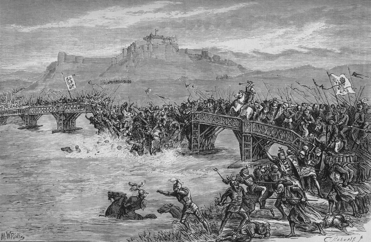 Die Schlacht von Stirling Bridge, 11. September 1297, um 1880 von Unbekannt