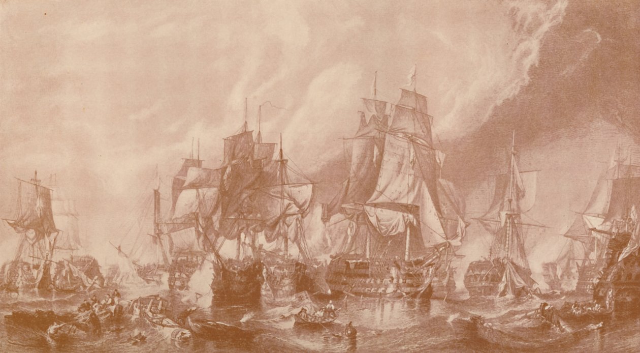 Die Schlacht von Trafalgar, 1805, 1896 von Unbekannt