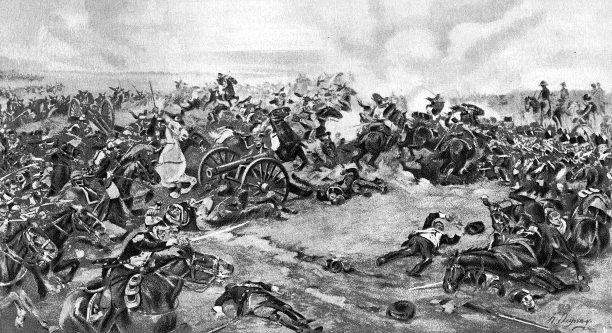 Die Schlacht von Waterloo, gekämpft am 18. Juni 1815, 1910 von Unbekannt