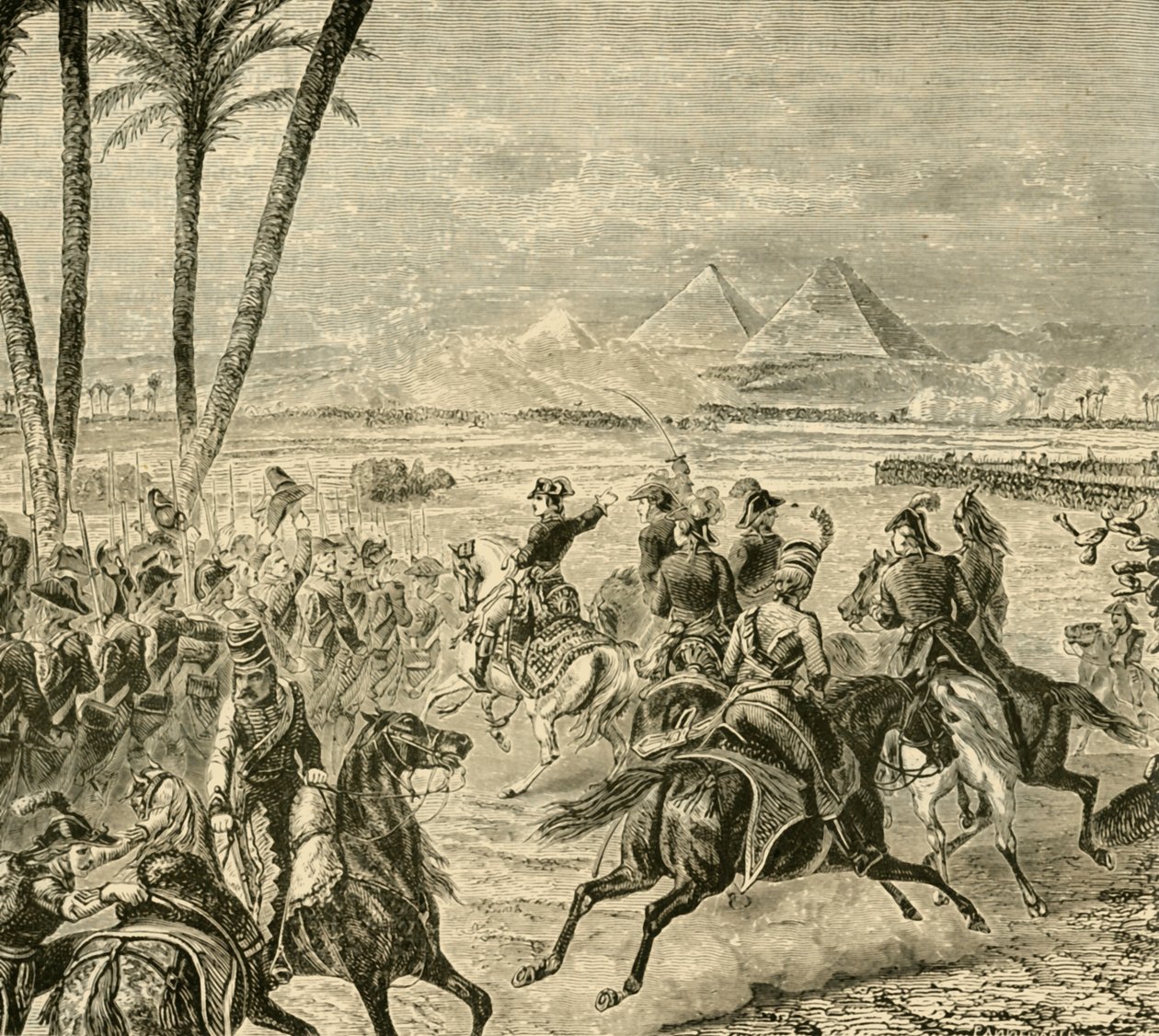 Die Schlacht der Pyramiden, 1798, 1890 von Unbekannt