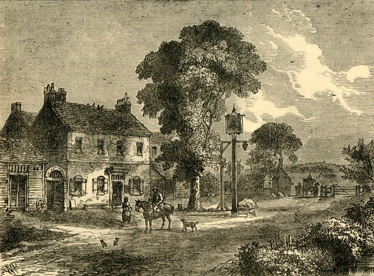 The Bell Inn, Kilburn, 1750, um 1876 von Unbekannt