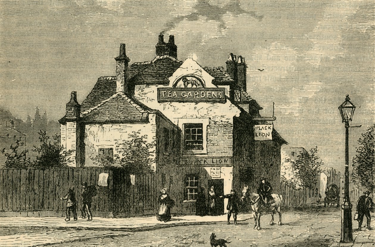 The Black Lion, Church Street, Chelsea, 1820 von Unbekannt