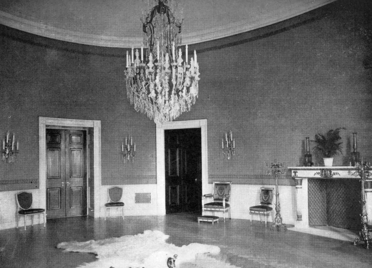 Das Blaue Zimmer im Weißen Haus, Washington DC, USA, 1908 von Unbekannt