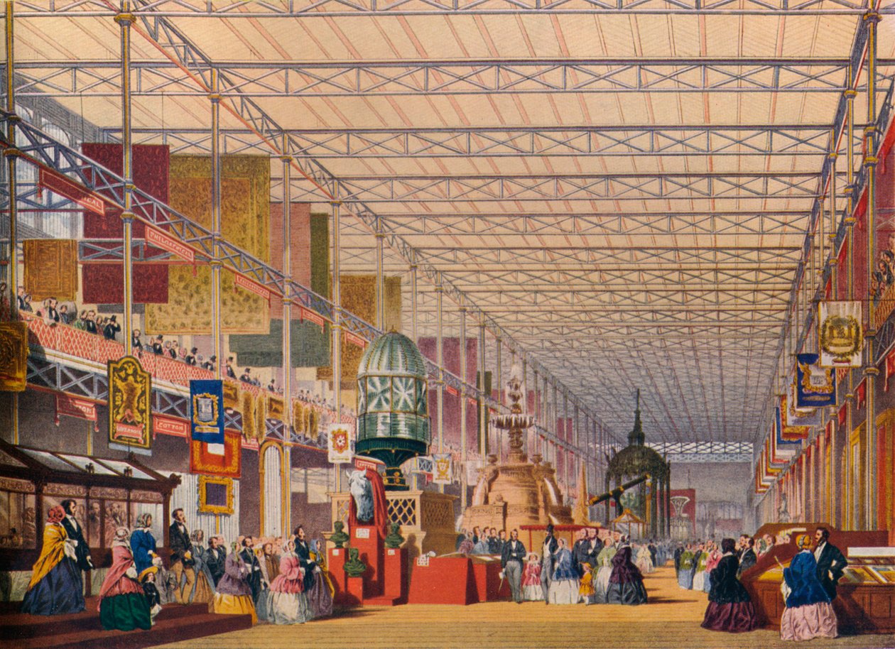 Die britische Nave auf der Großen Ausstellung von 1851, Der Kristallpalast, ca. 1854 von Unbekannt
