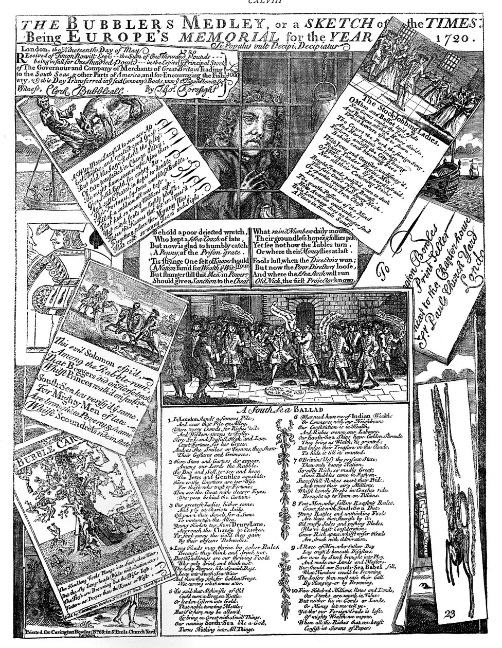 The Bubblers Medley, oder eine Skizze der Zeiten, 1720 von Unbekannt