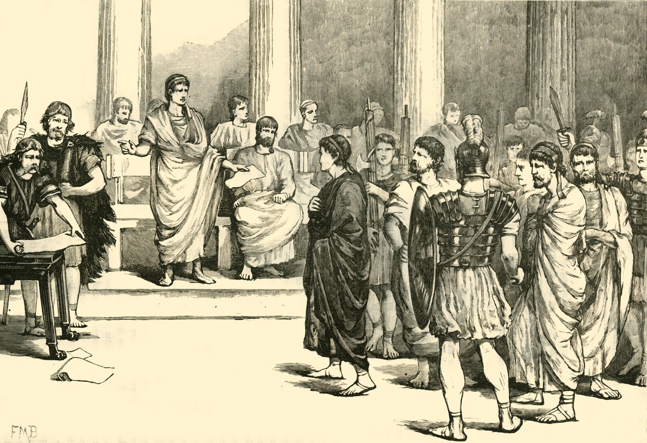 Die Catilinarische Verschwörer vor dem Senat, 1890 von Unbekannt