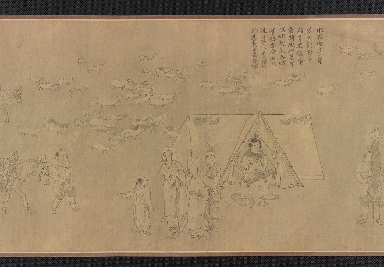 Die Gefangenschaft von Cai Wenji, Ming-Dynastie, 14.-15. Jahrhundert von Unbekannt