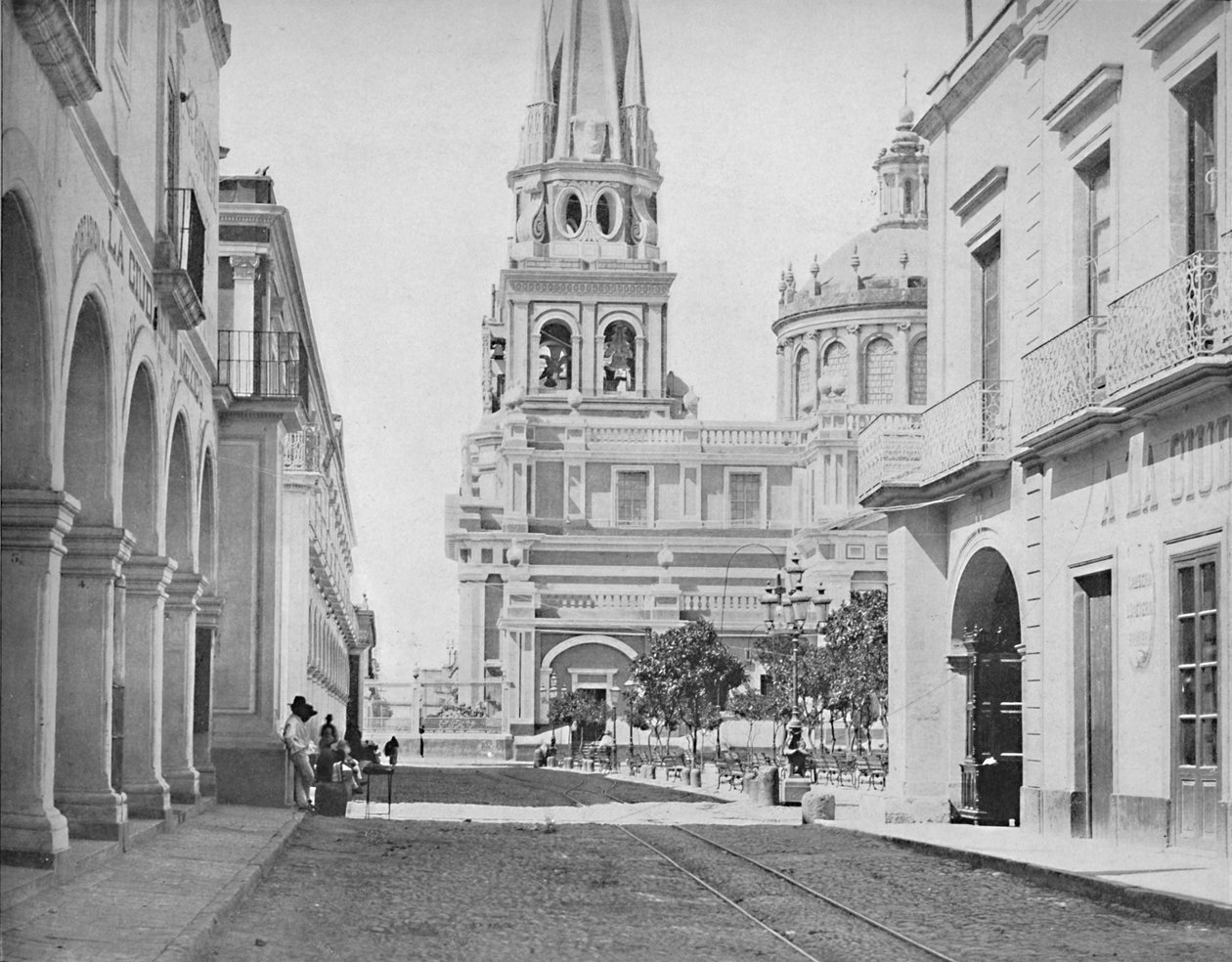 Die Kathedrale von Guadalajara, Mexiko, ca. 1897 von Unbekannt