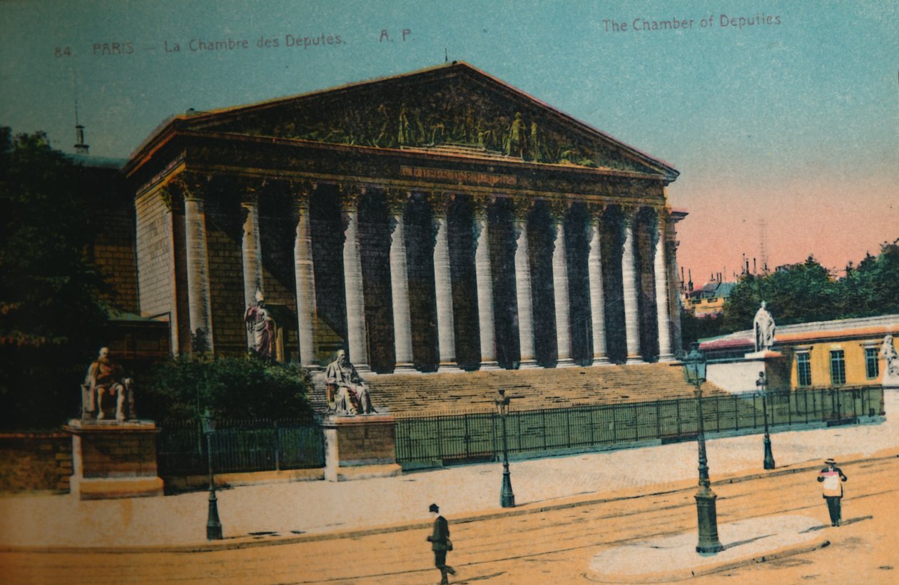 Die Abgeordnetenkammer, Paris, um 1920 von Unbekannt