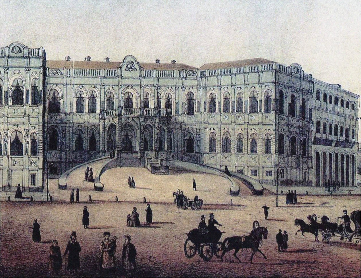 Das Chertkov-Haus in der Myasnitskaya-Straße in Moskau, 1860er Jahre von Unbekannt