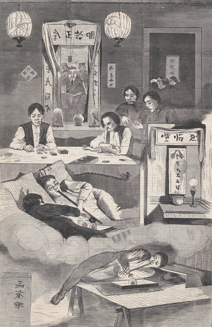 Die Chinesen in New York - Szene in einem Baxter Street Club-Haus Harper