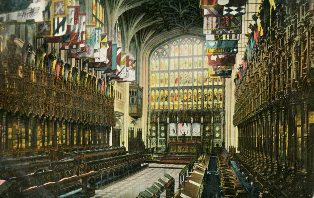 Der Chor in der St. Georgs-Kapelle, Windsor Castle, 1904 von Unbekannt