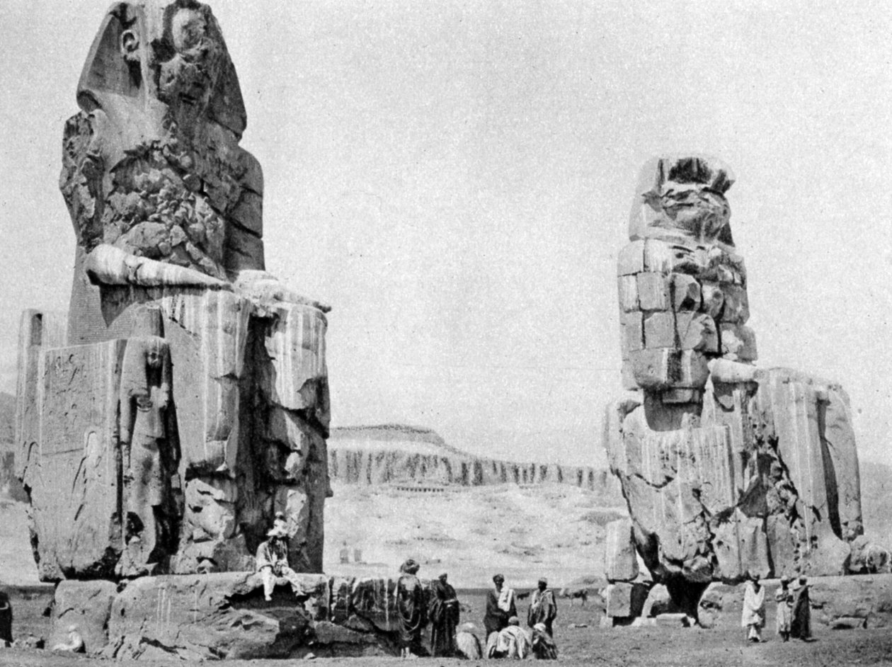 Die Kolosse von Memnon, Luxor Theben, Ägypten von Unbekannt