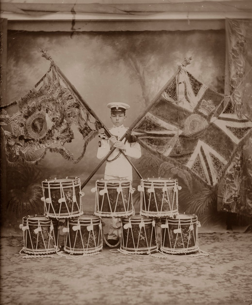 Die Farben der 1. Royal Munster Fusiliers, Rangoon, Burma von Unbekannt