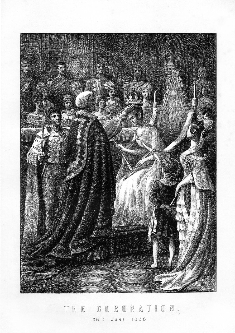 Die Krönung von Königin Victoria, Westminster Abbey, London, 28. Juni 1838, 1899 von Unbekannt