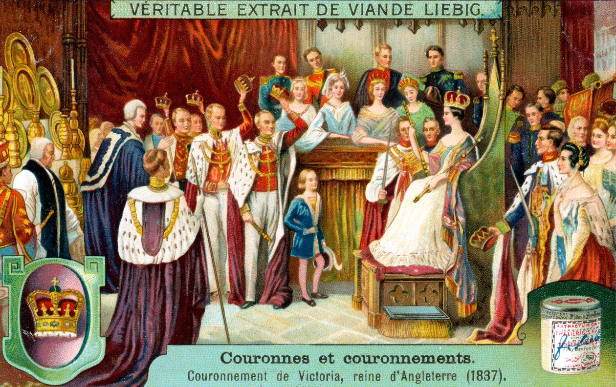 Die Krönung von Victoria, Königin von England im Jahr 1837, ca. 1900 von Unbekannt